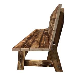 Panca in legno artigianale da 43 pollici di Design moderno con legno massello in metallo plastico per giardino esterno giardino esterno per uso esterno palestra - Product Image 2