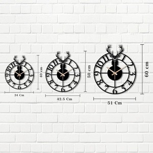 Reloj de pared de Metal negro de alta calidad, diseño moderno y elegante, perfecto para sala de estar, dormitorio, oficina y decoración de pasillo - Product Image 4
