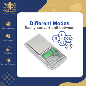Nouvelle conception de balance de poche numérique rectangulaire à piles, capacité de 200 g, haute personnalisation, écran LCD rétroéclairé durable - Product Image 6