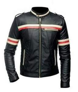 Chaqueta de piel de oveja con logotipo personalizado a la moda para hombre 2025 con cuello levantado, cremallera de alta calidad, OEM Forro cálido, venta al por mayor, Invierno - Product Image 3