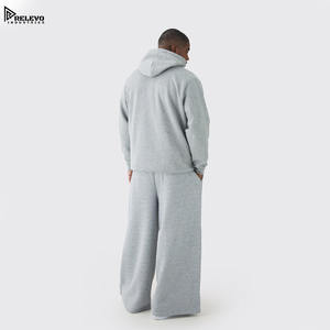 Fleece Sweatpants Men's Extreme <b>Wide</b> <b>Leg</b> Heavyweight Interlock <b>Jogger</b> Pants Men's Basic Warm Premium Sweatpants - Product Image 2