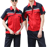 Combinaison unisexe en coton à manches courtes, vêtements de travail haute visibilité, uniforme certifié CE, chemise de sécurité respirante, impression de logo pour le secteur pétrolier