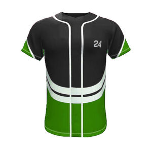 2024 Jersey de béisbol sublimado personalizado para hombre, ropa deportiva de malla lisa de doble cara, uniforme al por mayor - Product Image 3