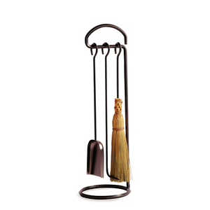 Metal Black Fireplace <b>Tool</b> Set Heavy Duty, Metal Black <b>Fire</b> Set with Poker, Shovel, Tongs, Brush, Stand for Indoor & Outdoor - Product Image 3