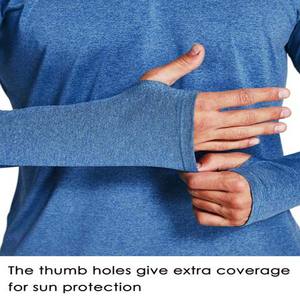 Camisa de pesca con capucha de protección solar UPF azul de alta calidad, manga larga, poliéster sólido y transpirable para hombres - Product Image 2