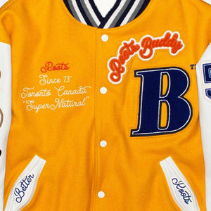 Chaqueta Universitaria de Béisbol Personalizada de Alta Calidad para Hombre, Fabricada por OEM, con Mangas de Cuero y Bordado Chenille - Product Image 3