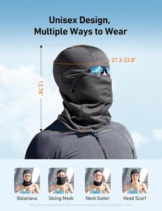Vente en gros de cagoule en molleton de polyester Masque de ski léger respirant cagoule en polyester coupe-vent pour la course et le cyclisme - Product Image 4