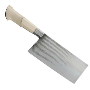 High Quality Customized Stainless Steel Cleaver with White Micarta <b>Handle</b> Etched Blade for Chef's Use With Sheath - Product Image 3