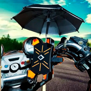Support de téléphone portable pour moto avec mini-parapluie - Couleurs assorties - Product Image 3