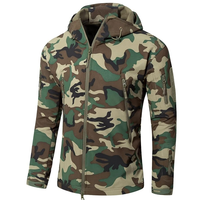 Noir à capuche personnalisé partout plein coupe-vent Camouflage Soft Shell veste nouveau Design hommes femmes unisexe vestes
