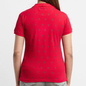 Camiseta de Mujer, Suave y Transpirable, 100% Algodón, Tejido de Punto Estampado, para Deportes, Caminar, Uso Casual, Cuello Clásico, Manga Corta - Product Image 2