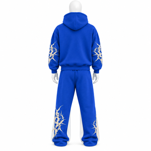 Ensemble de survêtement à capuche streetwear lourd délavé à l'acide pour hommes, avec logo personnalisé imprimé, haute qualité, vente en gros, fabriqué par AMSEC - Product Image 5