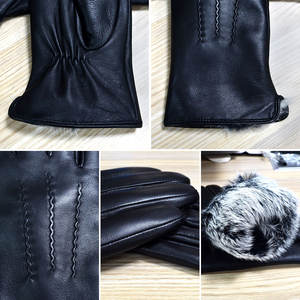 Guantes de cuero cálidos para mujer, guantes de moda para conducción al aire libre, color rojo, accesorios, venta al por mayor - Product Image 4