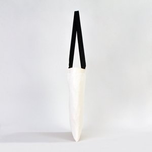 Natural Raw Cotton Tote <b>Bag</b> 14x16 Solid Color Reusable Open Closure with Black Handles Removable <b>Shoulder</b> <b>Strap</b> - Product Image 5