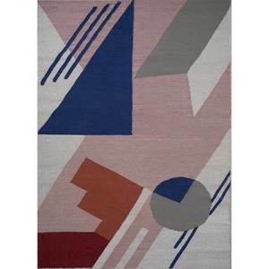 Checkers Pink & Purple Wool <b>Rugs</b> Large Area 9x12 Rectangle Abstract Pattern for Home Living Room or Hallway-ADWL-13063 - Product Image 1