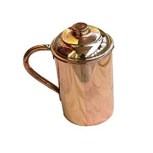 Jarra de agua de cobre puro para los Beneficios de Salud de Ayurveda e hidratación diaria Jarra de cobre hecha a mano con diseño tradicional para el hogar - Product Image 6