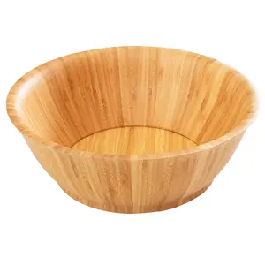 Good Quality Totally Bamboo Serving Bowl Eco-friendly Spun Bamboo Salad Bowl For Dinnerware