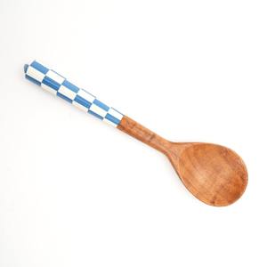 Faizacraft Natural <b>Wooden</b> Resin <b>Spoon</b> for <b>Cooking</b> Serving & Stirring with Mirror Polish for Giveaways - Product Image 1