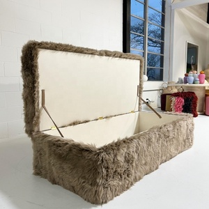 Puf de Piel de Oveja Hecho a Mano de Alta Gama a Precio de Fábrica, Otomana Modular Forsyth con Almacenamiento para Dormitorio, Ecológico, en Varios Tamaños y Colores - Product Image 3