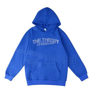 Vêtements d'hiver-Sweats à capuche en coton mélangé avec strass Vêtements personnalisés Hommes Sweats à capuche avec strass - Product Image 1