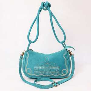 Oferta Increíble: Bolso Bandolera de Cuero Genuino Estilo Occidental con Diseño Cosido, Borlas y Flores, Color Personalizado Otoñal, Estilo Bohemio - Product Image 2