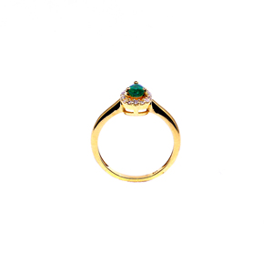 Émeraude 925 Argent Or Vert Minimaliste Pierres Précieuses Charme Élégant Éternité Diamant Taille Unique Bague Complète - Product Image 5
