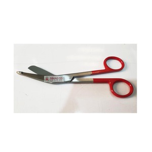 Tijeras eléctricas de enfermera de acero inoxidable con mango rojo de 5,5 \ "Base de instrumentos quirúrgicos de plástico - Product Image 1