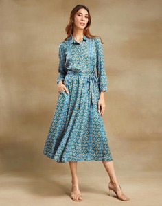 Robe longue en coton indien fait main taille naturelle imprimé floral élégant écologique pour les fêtes d'été porter des femmes idée cadeau d'anniversaire - Product Image 1