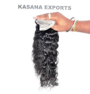 Bouclés 13*4 Frontal Fabrique Indien Vierge Couleur Naturelle Noir Femmes Cuticule Aligné Traitement Aucune Extensions de Cheveux Humains - Product Image 5