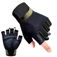 Gants de sport légers antidérapants en PU à demi-doigts avec fermeture à boucle pour la musculation, le fitness et l'entraînement en salle de sport