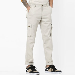 Pantalones Cargo Casuales de Corte Utilitario, Tela con Logotipo Personalizado Disponible, Diseño Multibolsillos para Ropa Urbana - Product Image 1