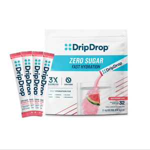 DripDrop <b>Sugar</b> Free Hydration Packets - <b>Zero</b> Watermelon Single Serve Electrolytes Powder Drink Mix 32 Sticks - Product Image 1