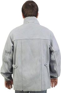 Chaquetas de cuero protectoras industriales resistentes al mejor precio Ropa de trabajo de seguridad con patrón de ropa de trabajo de soldadura - Product Image 4