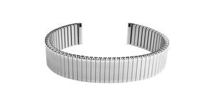 Bracelets de montre intelligente unisexe de luxe FixoFlex 6051 argentés 20-22 mm en acier inoxydable respirant, résistants à l'eau, souples et réglables - Product Image 3