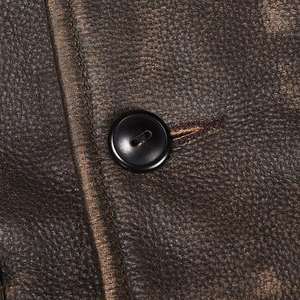 Chaqueta Varsity Casual para Hombre, Talla Grande 4XL, Ajustada, con Capucha, Transpirable, Tejida en Cuero Genuino Marrón Vintage - Product Image 6