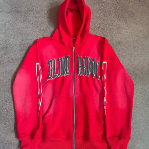 Sunfade เสื้อฮู้ดผ้าฝ้ายพอดีตัวสำหรับผู้ชาย500gsm พิมพ์ลายพัฟที่กำหนดเองได้ - Product Image 1