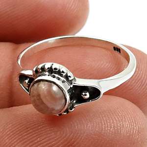 Premium Stunning Rhodochrosite Gemstone Vintage <b>Ring</b> For Women Solid 925 Sterling Silver Party Wear Boho <b>Statement</b> <b>Ring</b> For Her - Product Image 2