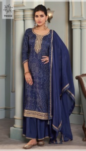 Palazzo Salwar Kameez de alta calidad con Dupatta a juego para mujer, aspecto de fiesta disponible a precios asequibles - Product Image 3