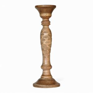 เชิงเทียนไม้สีขาวฟอกทรงสูง ดีไซน์คลาสสิก เหมาะสำหรับตกแต่งภายในสไตล์เรสติก - Product Image 5