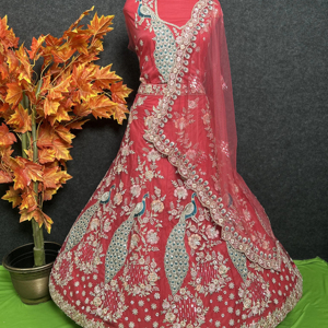 Lehenga choli กับงานแต่งกระโปรงยาวผ้าเลื่อมสำหรับงานแต่ง - Product Image 1