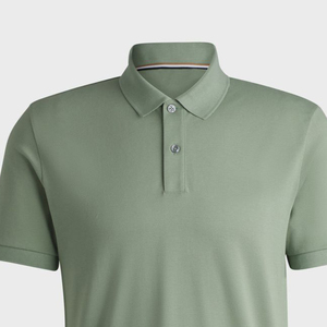 Camiseta Polo de Golf de manga corta ligera, camisetas Polo transpirables de alta calidad, camiseta con cierres de botones negros regulares sólidos - Product Image 2