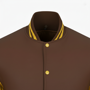 High Quality Custom <b>Genuine</b> Leather Windproof Varsity Jacket Men Women Casual Front Logo Bomber ODM Supply - Product Image 4