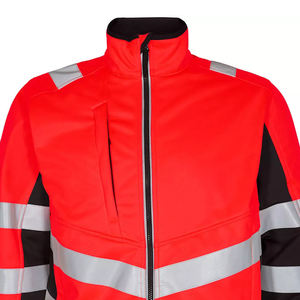Premium Quality 100% Polyester <b>Softshell</b> Safety Workwear <b>Jacket</b> ANSI Class 2 Waterproof <b>Hi</b> <b>Vis</b> Reflective Tape Customized Logo - Product Image 3