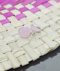 Boucles d'oreilles classiques faites à la main 925 bijoux en argent massif pour femmes 925 argent Sterling Rose Quartz pierres précieuses Style Boho boucles d'oreilles - Product Image 3