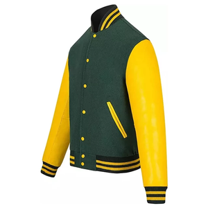 Private Label Retro Varsity <b>Jacket</b> <b>Men</b> Comfortable Melton Wool 100% Cotton Quick Dry Breathable Plus Size Winter Outdoor - Product Image 2