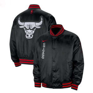 Hot Sale High Quality Sporty Satin Jacket for Men with Solid Color Waterproof Reversible <b>Stand</b> Pocket <b>Drop</b> Shoulders for Winter - Product Image 1