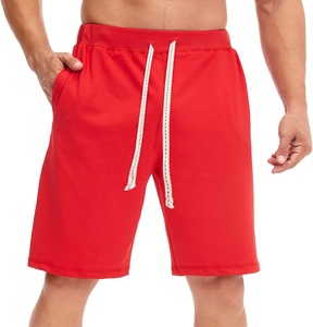 Shorts d'été tendance pour hommes, coupe décontractée, taille élastiquée avec cordon de serrage, vêtements de sport, shorts décontractés pour l'entraînement, poche latérale zippée, marque privée - Product Image 1