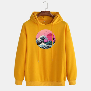 Sudadera con capucha de invierno para hombre OEM 100% algodón antiarrugas diseño logotipo impreso de gran tamaño personalizado forro polar de Color sólido al por mayor - Product Image 1