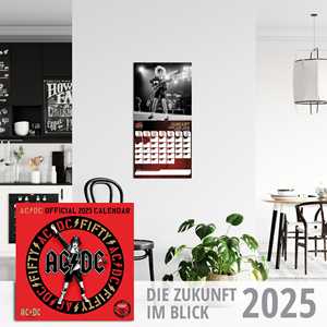 Calendrier promotionnel AC/DC 2025 pour le travail et la décoration de la maison - Product Image 3