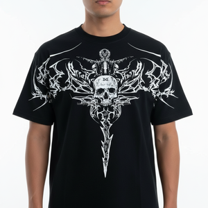 High Quality Eco-Friendly Heavyweight Boxy Oversized Streetwear T-<b>Shirt</b> Custom Screen Print Heavy Cotton Cropped Graphic Men - Product Image 3